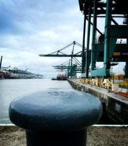 Kaai dokken container kraan transport